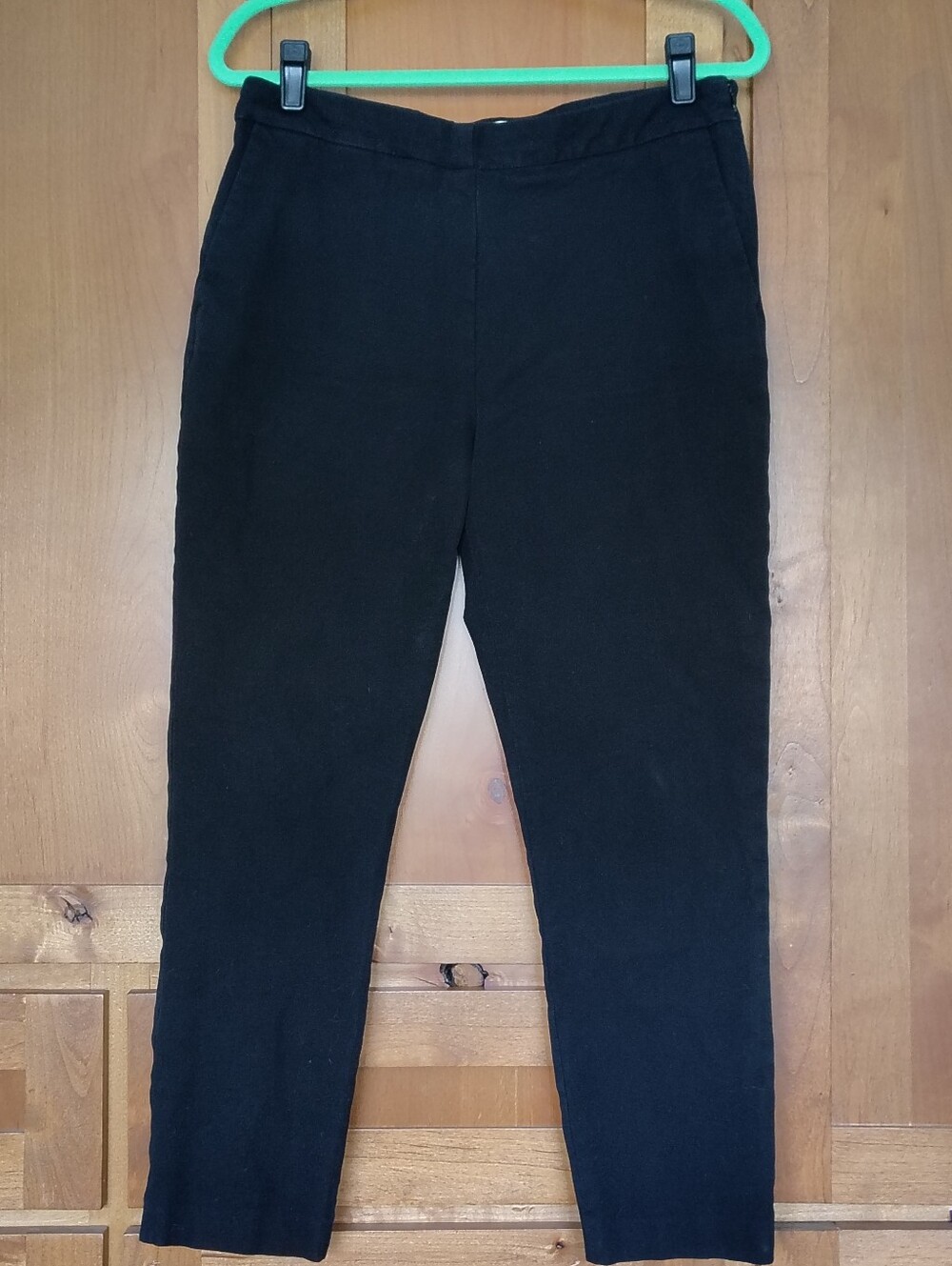 SÉZANE Black Clara Trousers EU 44 / US 12 High-Rise Slim Cropped Ankle Pants